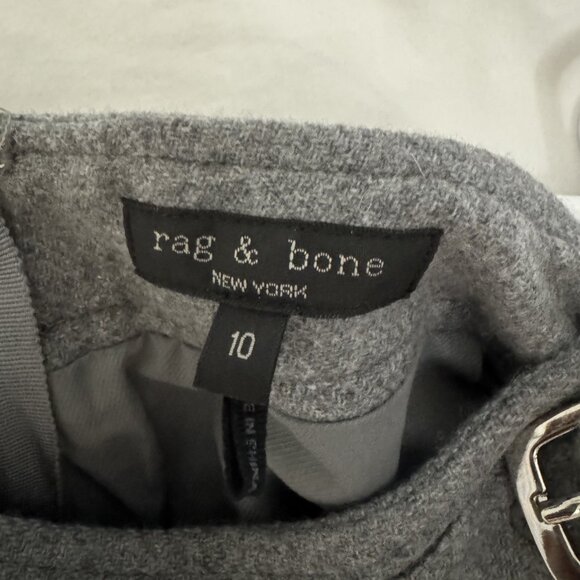 New Rag & Bone Virgin Wool Knee-Length Pleated Skirt, Size 10 - Picture 4 of 4